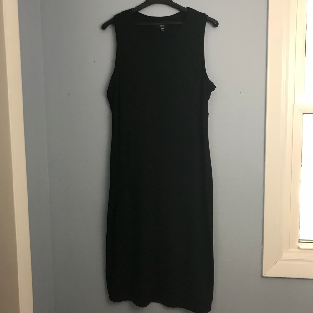 Black Knit Midi Dress - XXL